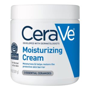 CeraVe Moisturizing Cream | Body and Face Moisturizer for Dry Skin | Body Cream with Hyaluronic Acid and Ceramides | Daily Moisturizer | Oil-Free |