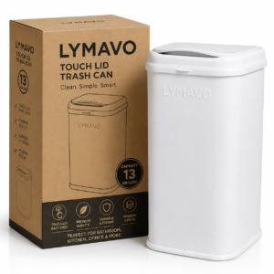 LYMAVO 13 Gallon Touch Lid Trash Can For kitchen
